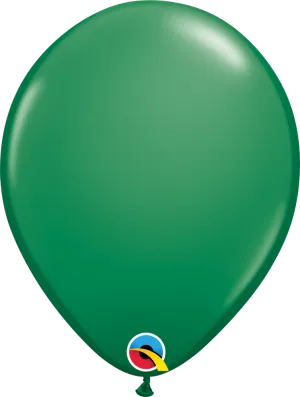 11 inch Qualatex Dark Green Latex Balloons 100ct