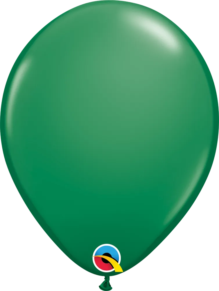11 inch Qualatex Dark Green Latex Balloons 100ct