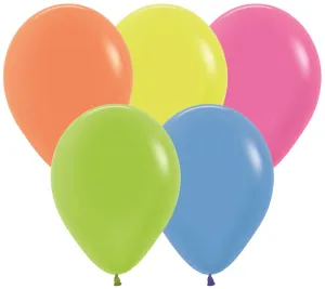 11 inch Sempertex Neon Assortment Latex Balloons 100ct