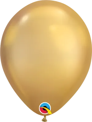 11in Qualatex Chrome Gold Latex Balloons 100ct