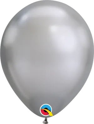 11in Qualatex Chrome Silver Latex Balloon 100ct