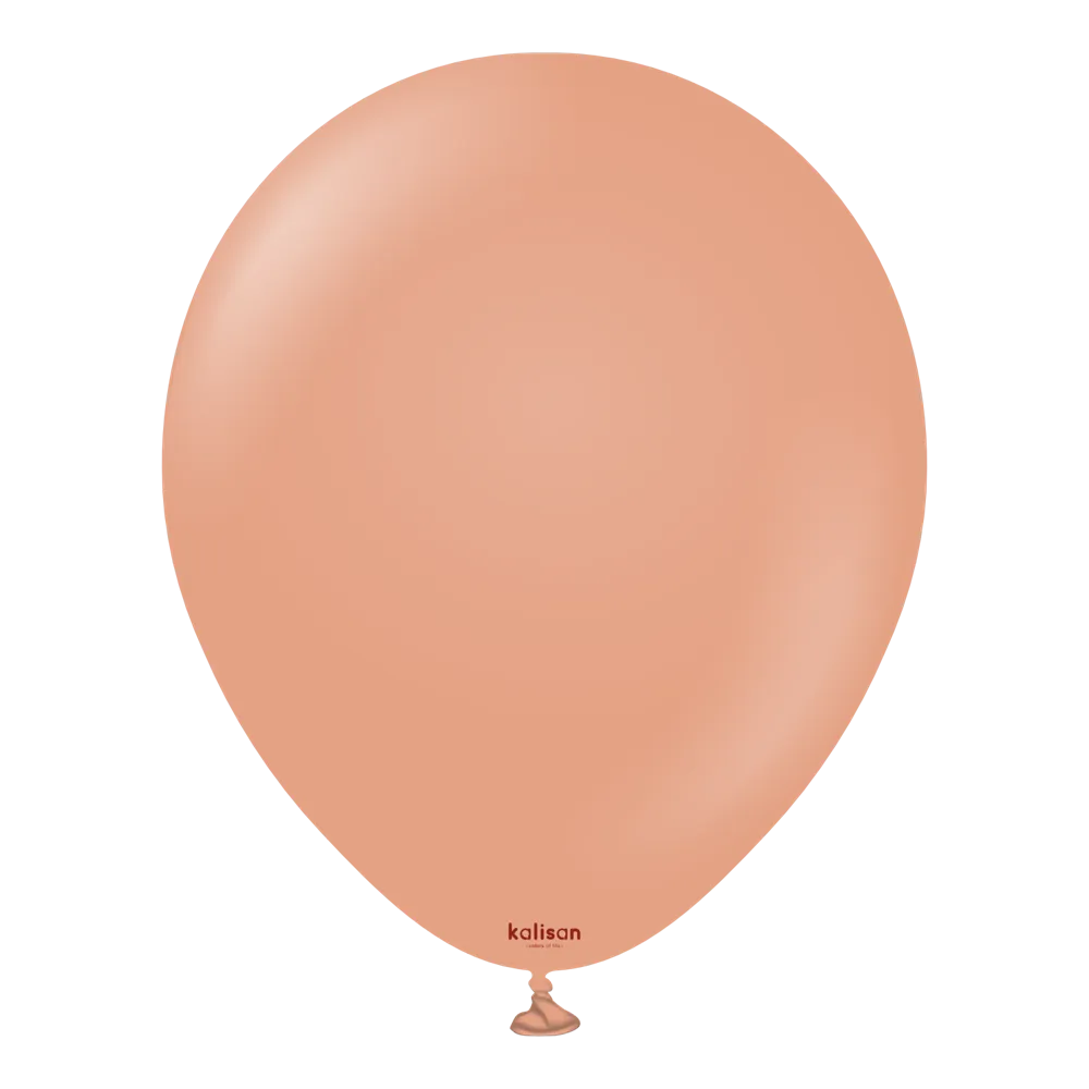 12 inch Kalisan Standard Clay Pink Latex Balloons 100ct