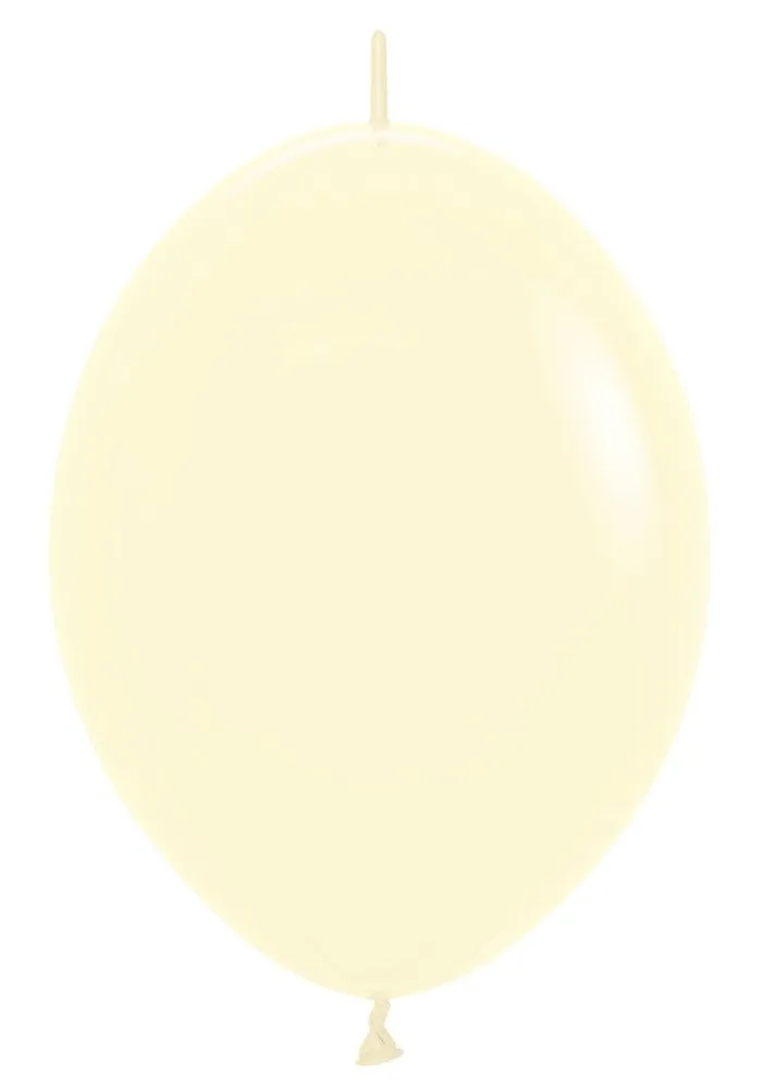 12 inch Sempertex Pastel Matte Yellow LINK-O-LOON 50ct