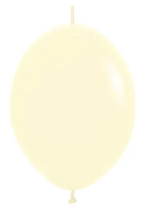 12 inch Sempertex Pastel Matte Yellow LINK-O-LOON 50ct