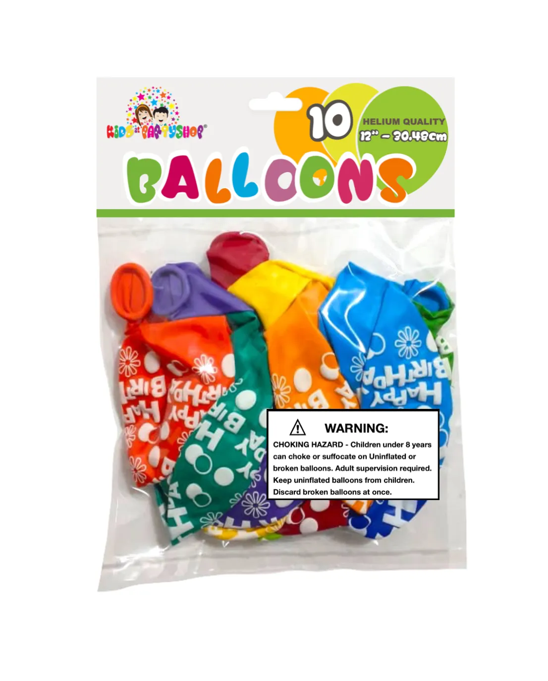 12" Assorted Happy Birthday Printed Balloon