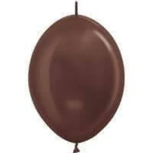 12" Metallic Chocolate Brown Link-O- Loon 50 count