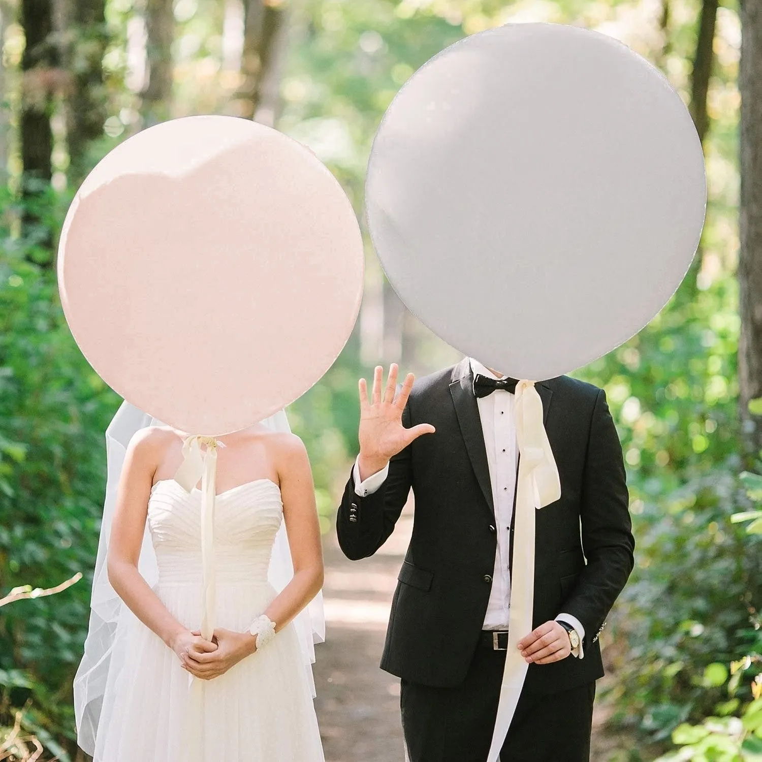 (2 foot) Giant Neutral Balloons in Gray, White, Blush, Mauve, or Mocha 24"