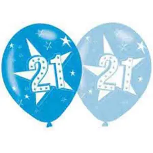 21st Blue Balloons