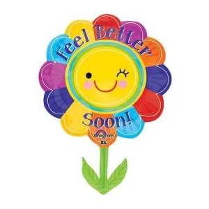 29" Feel Better Flower Mylar Balloon - SS37