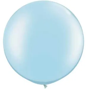 30" Round Balloon, Light Blue Pearl