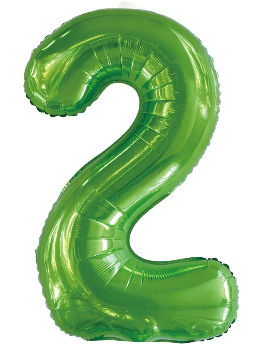34" Jumbo Number Foil Balloon - Number 2 ( 16 Colours )