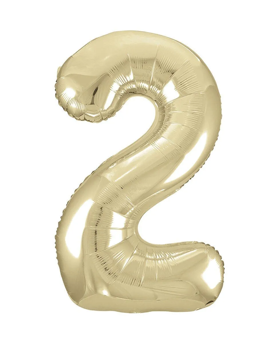 34" Jumbo Number Foil Balloon - Number 2 ( 16 Colours )