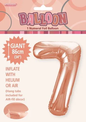 34" Jumbo Number Foil Balloon - Number 7 ( 16 Colours )