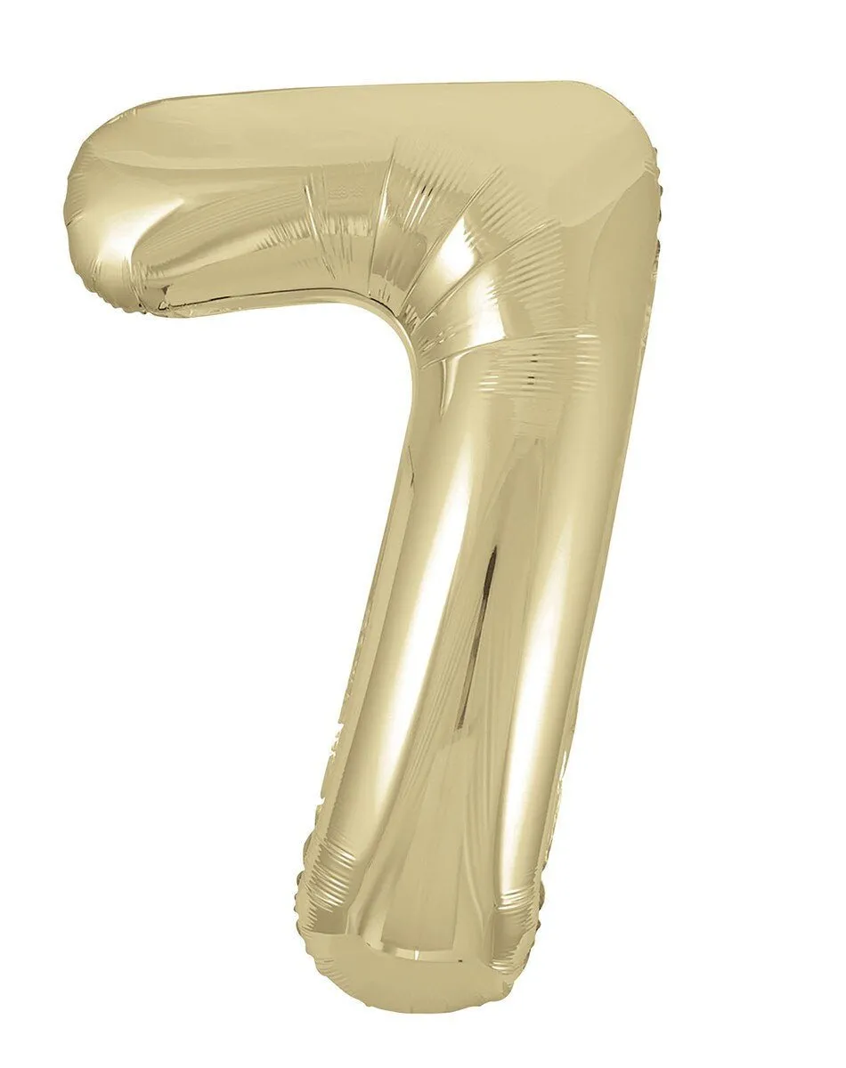 34" Jumbo Number Foil Balloon - Number 7 ( 16 Colours )