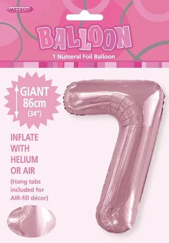 34" Jumbo Number Foil Balloon - Number 7 ( 16 Colours )