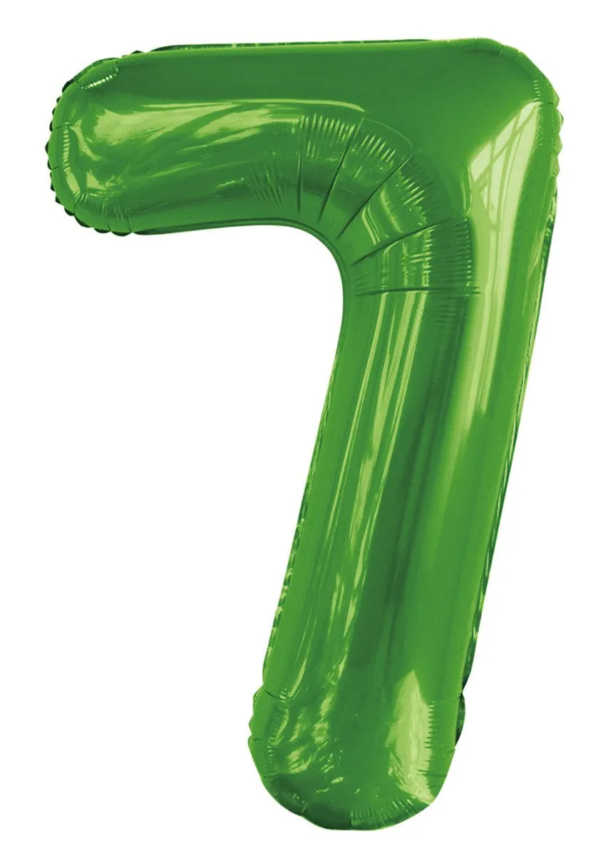 34" Jumbo Number Foil Balloon - Number 7 ( 16 Colours )