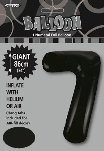 34" Jumbo Number Foil Balloon - Number 7 ( 16 Colours )