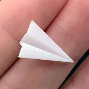 3D Paper Aeroplane Resin Inclusion | Paper Plane Embellishments for Resin Crafts | Resin Jewellery Supplies (2 pcs / 11mm x 16mm)