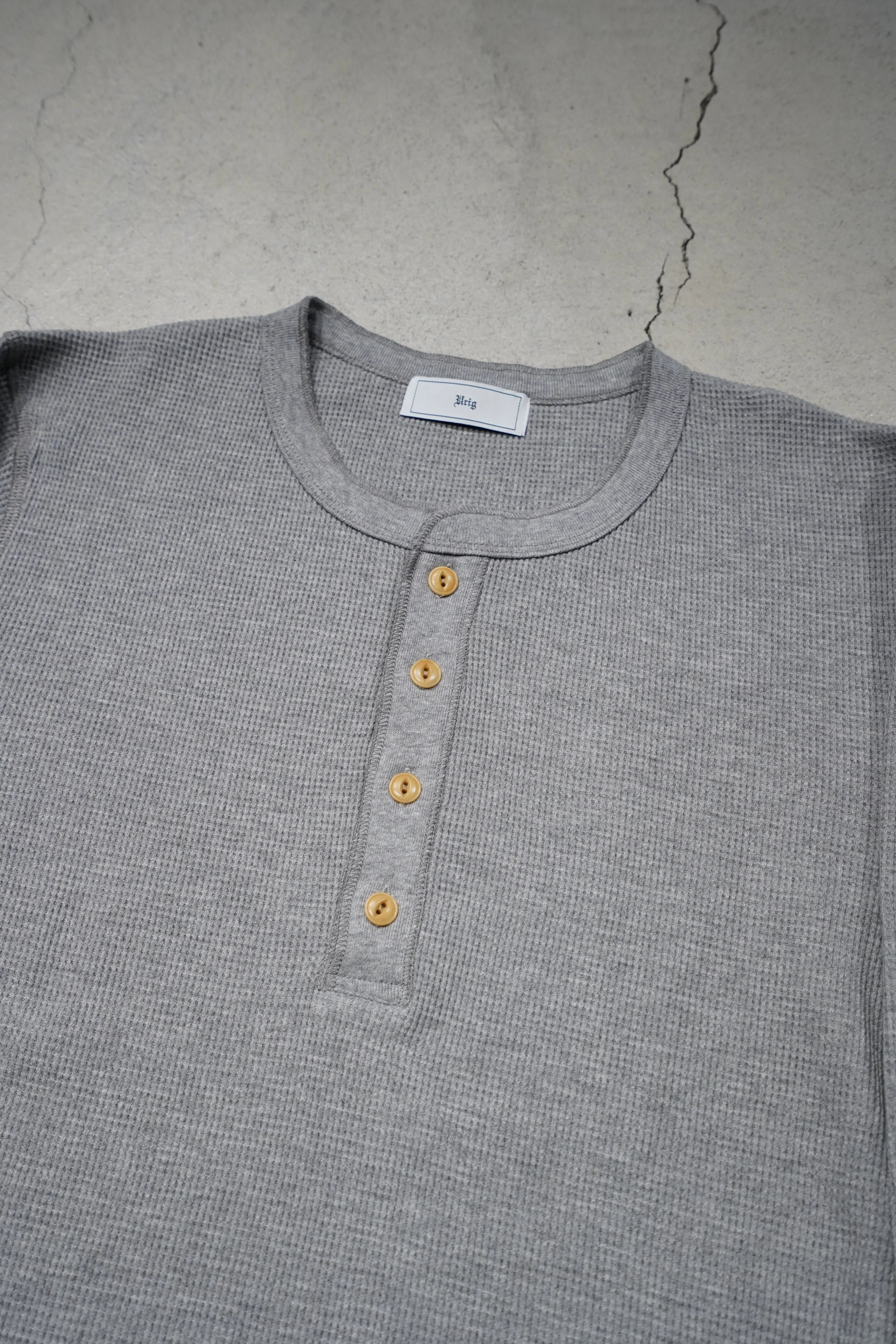 4B TIGHT WAFFLE LS (L.GRAY)(EXCLUSIVE)