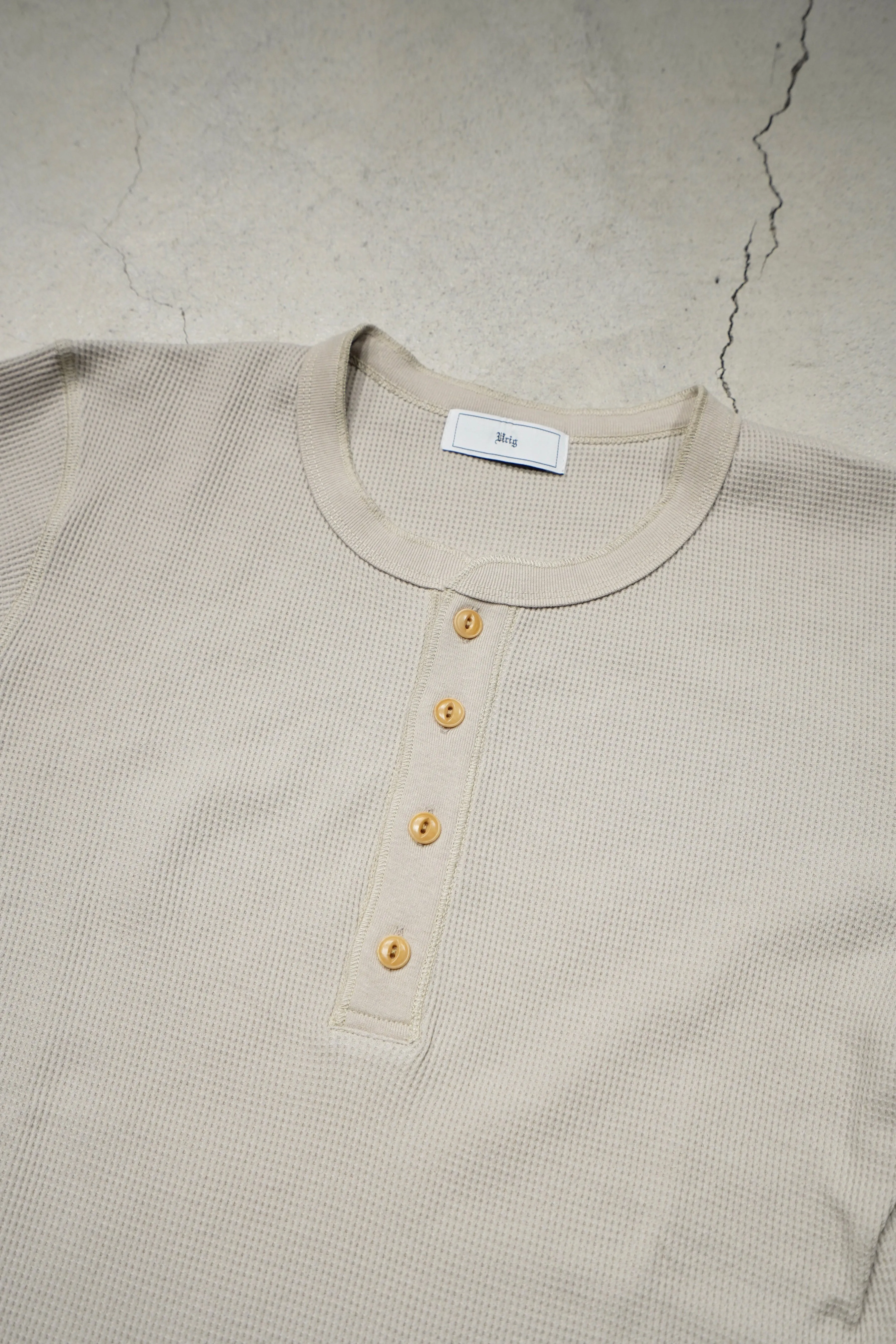 4B TIGHT WAFFLE LS (SAND)(EXCLUSIVE)