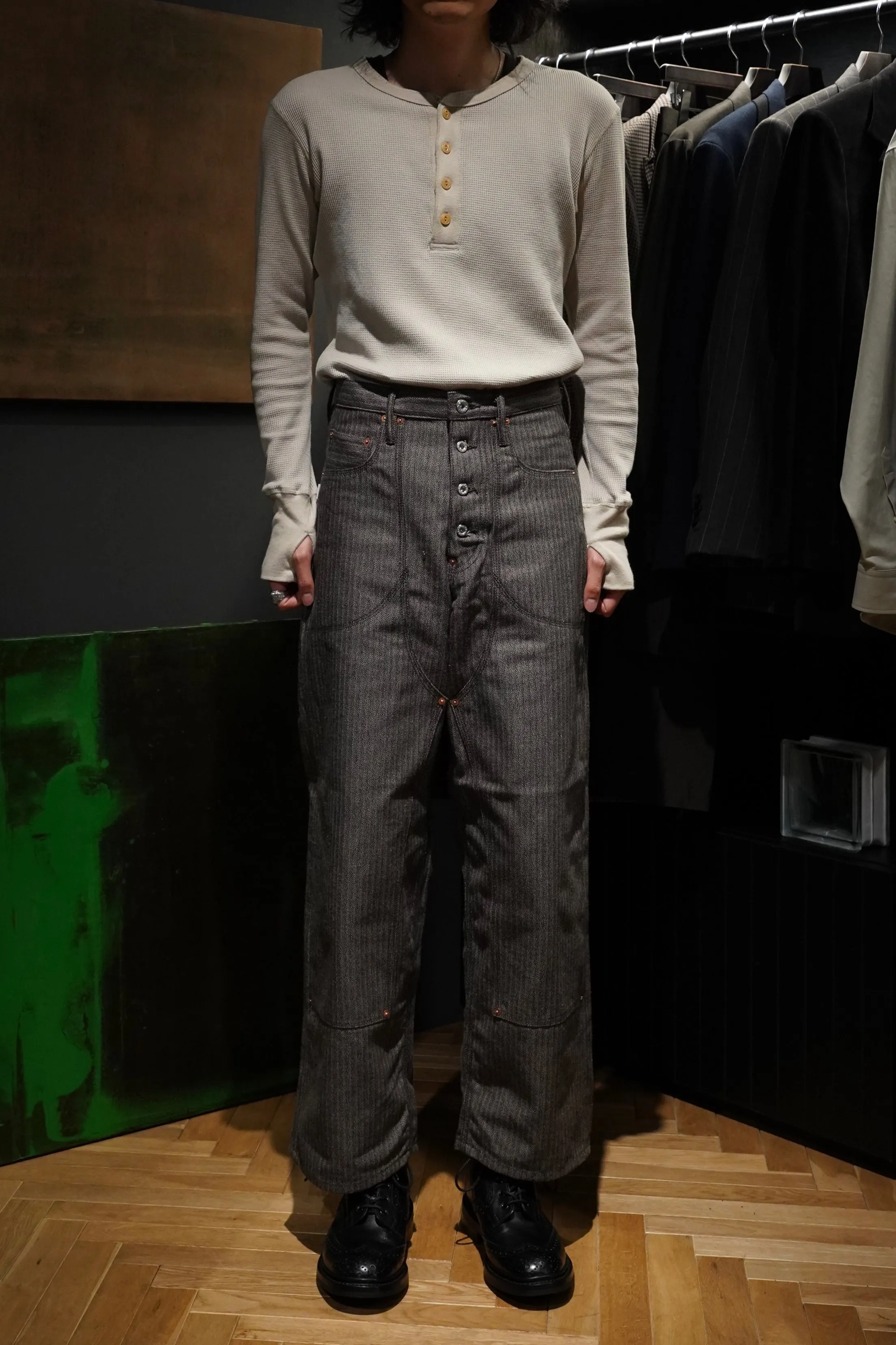 4B TIGHT WAFFLE LS (SAND)(EXCLUSIVE)