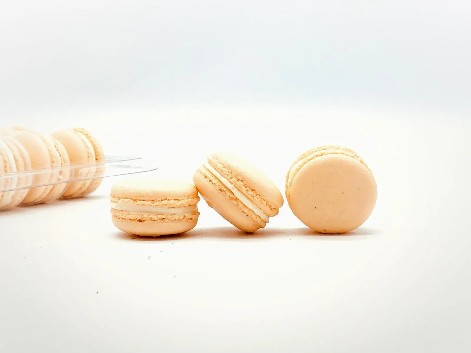 6 Pack  apricot macarons | ideal for celebratory events.