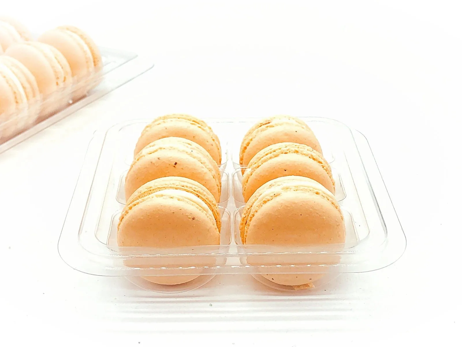 6 Pack  apricot macarons | ideal for celebratory events.