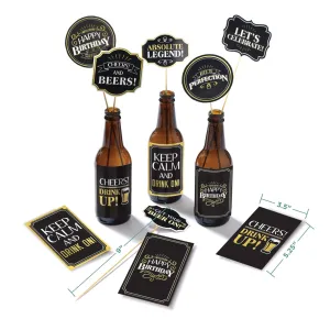 Aged to Perfection Vintage Dude Birthday Cheers Beer Centerpiece Kit, 1 Set
