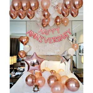 Anniversary Decoration Items Rosegold 40 Pcs - Wedding Anniversary Decoration