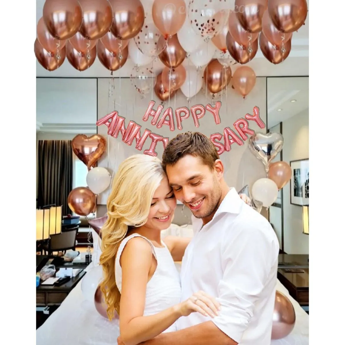 Anniversary Decoration Items Rosegold 40 Pcs - Wedding Anniversary Decoration
