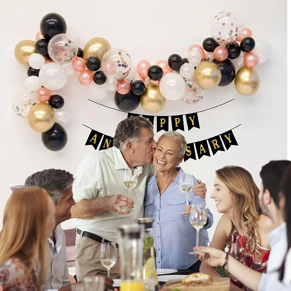 Anniversary Decoration Kit Rosegold 54 Pcs Balloons For Wedding Anniversary Decoration Items For Home