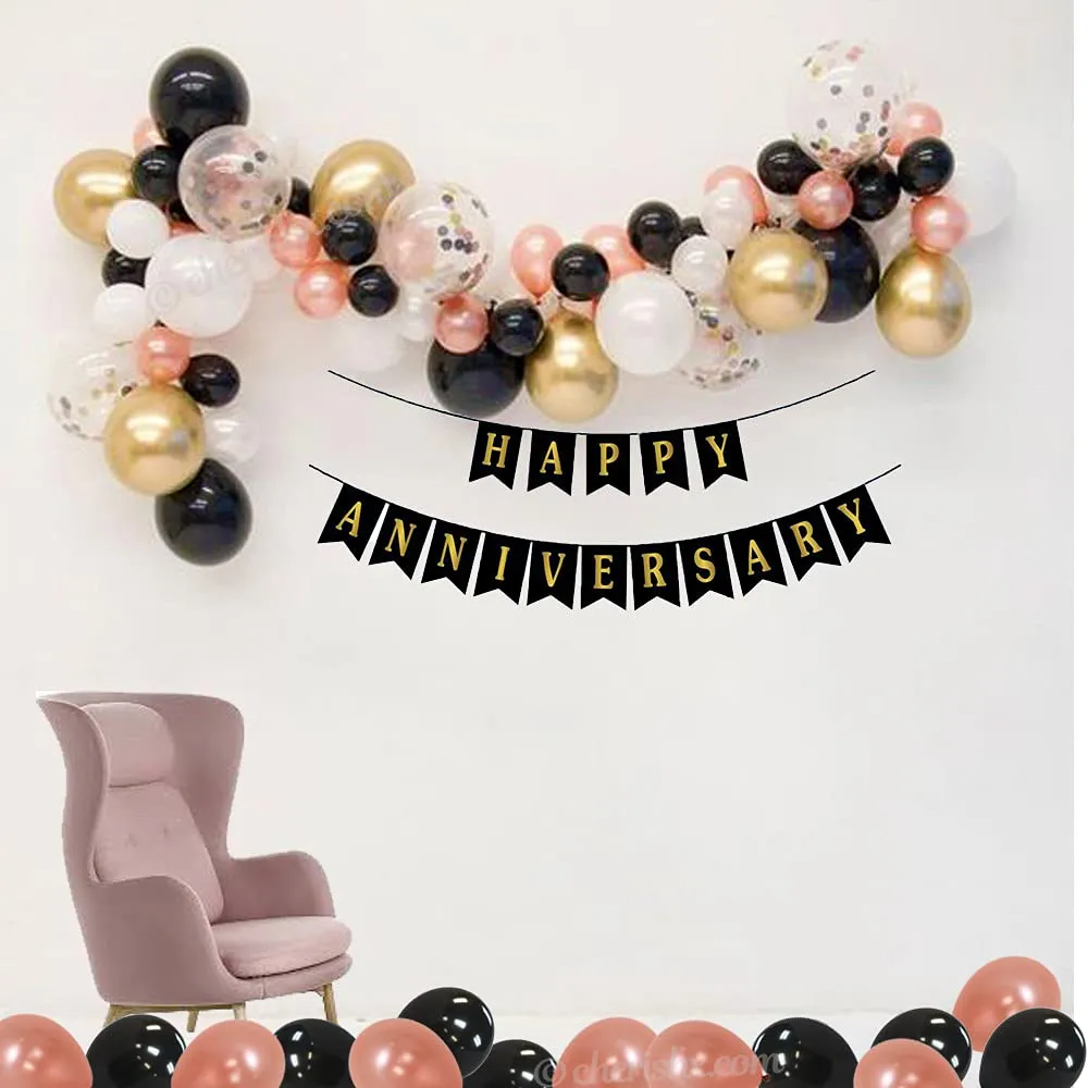 Anniversary Decoration Kit Rosegold 54 Pcs Balloons For Wedding Anniversary Decoration Items For Home