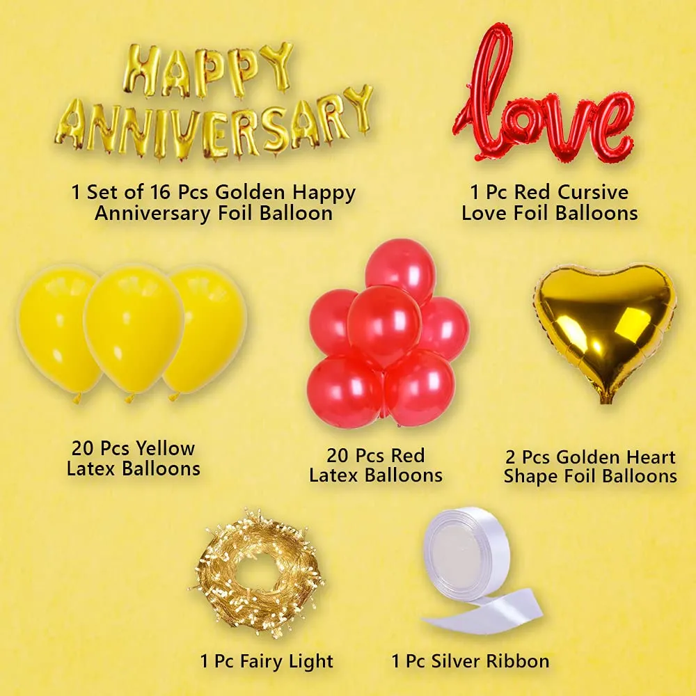 Anniversary Decoration Multicolor Pack Of 61 Pcs