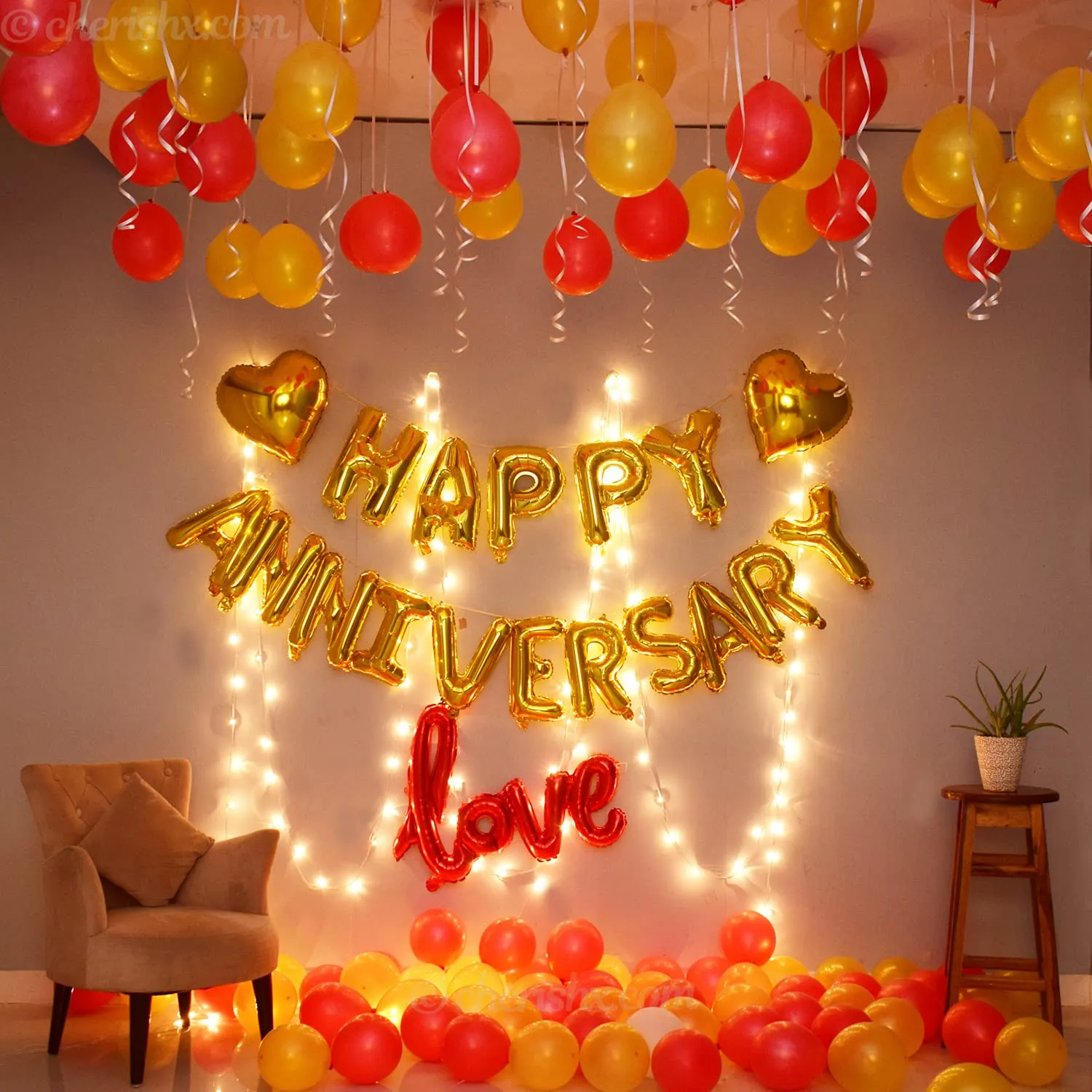 Anniversary Decoration Multicolor Pack Of 61 Pcs
