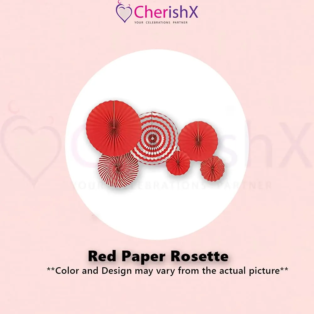 Anniversary Decoration Red & Golden  34 Pcs - Decoration for Anniversary Husband, Mom, Dad