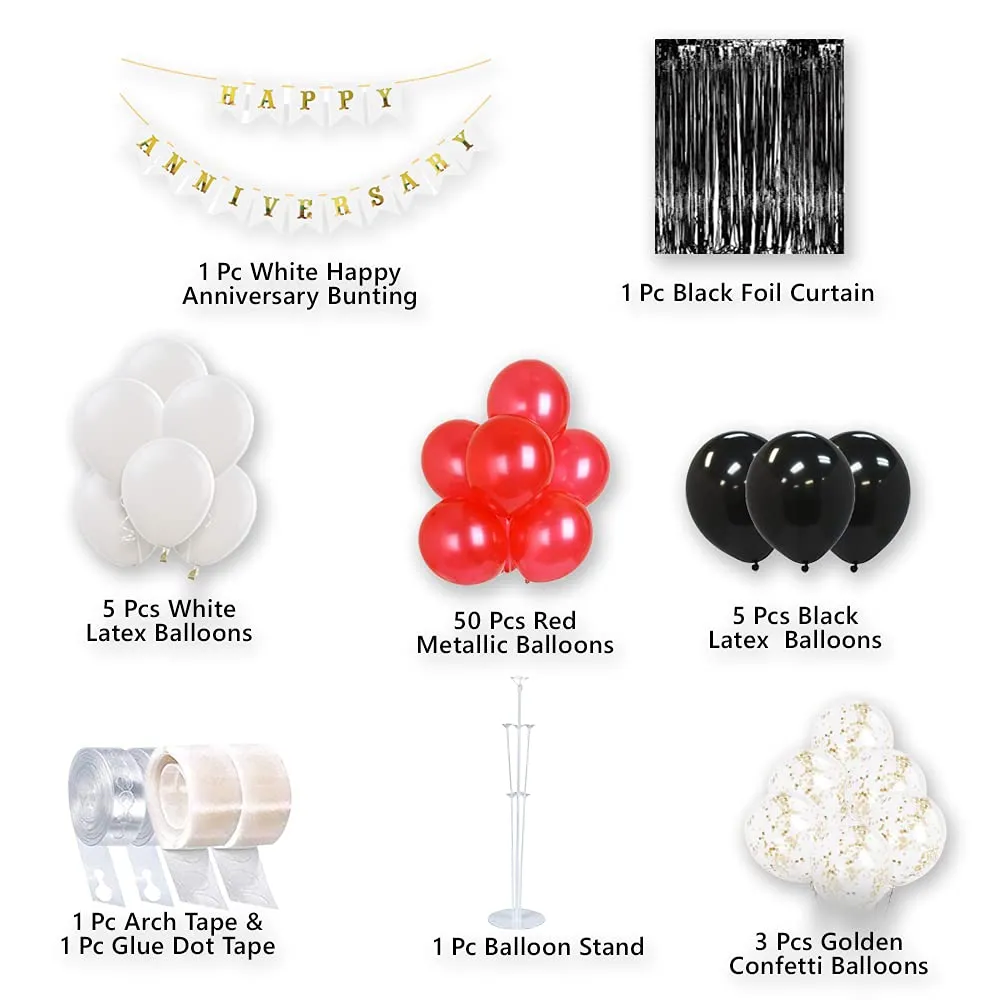 Anniversary Decorations Kit Red 68  Pcs For House party