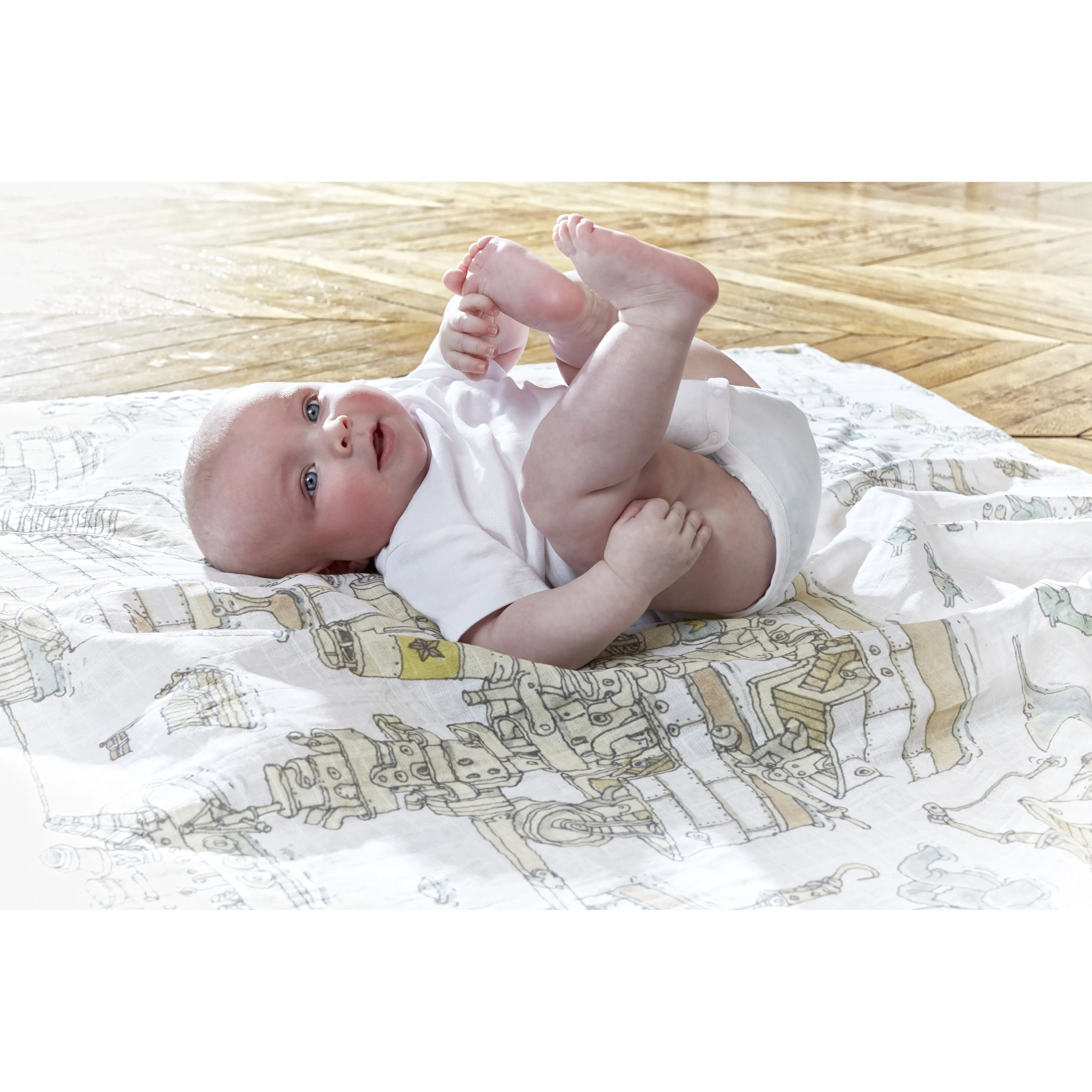 Atelier Choux Set of 3 Muslins Carousel & Hot Air Balloons & Paris