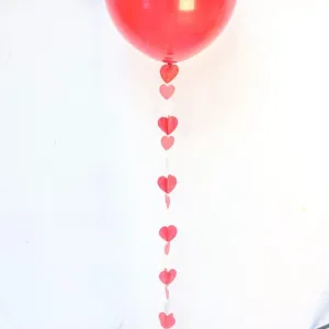 Balloon Tail - Red & White Hearts