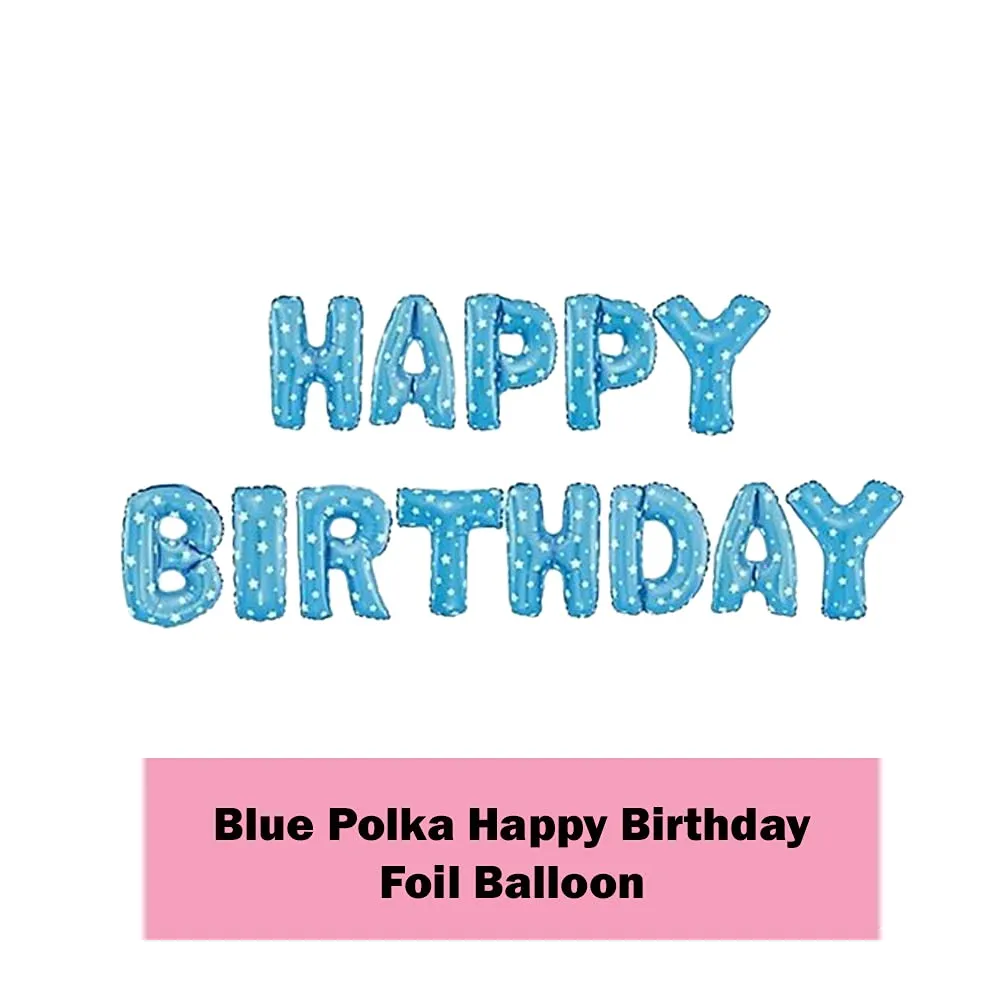 Birthday Decoration Blue & Silver 48 Pcs - Decoration for Husband, Wife, Boy, Girl