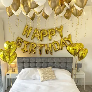 Birthday Decoration Item Golden 38 Pcs - birthaday decoration kit