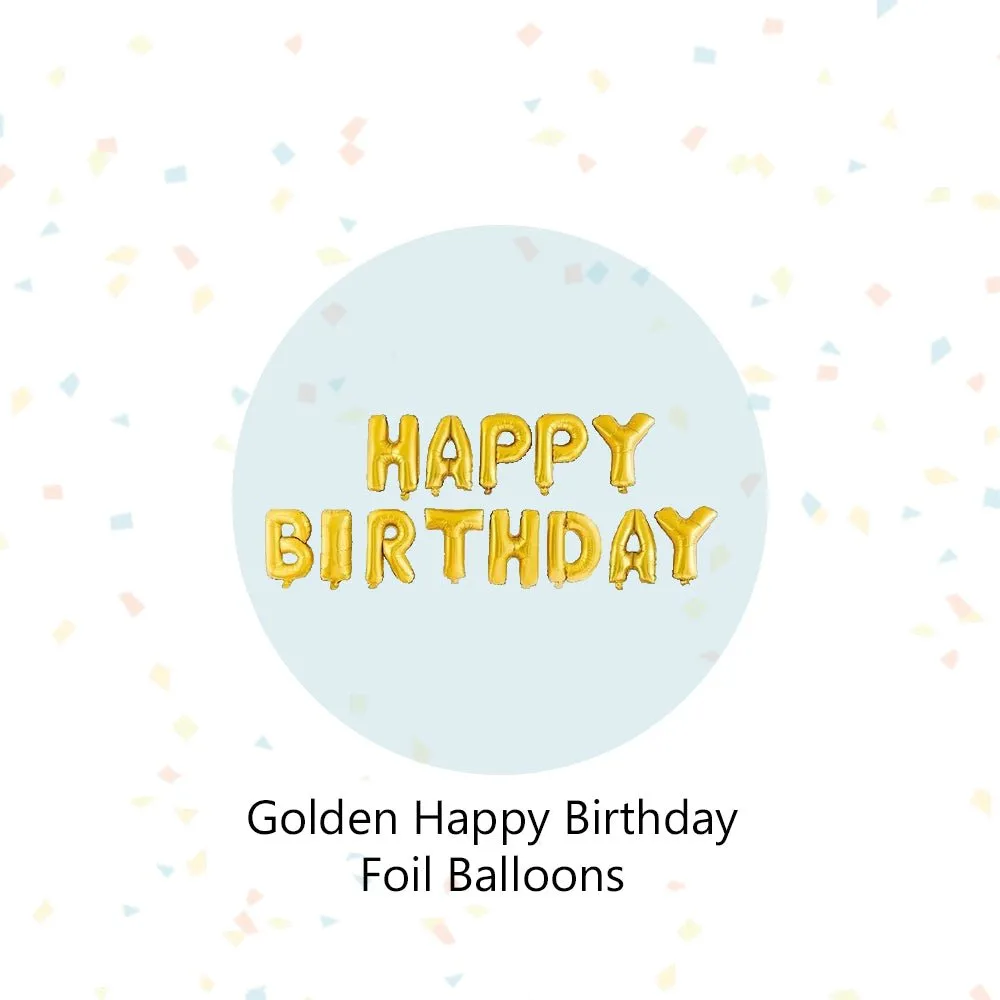Birthday Decoration Item Golden 38 Pcs - birthaday decoration kit