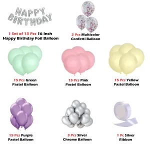 Birthday Decoration Kit Pastel 80 Pcs