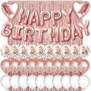 Birthday Decoration Rosegold 47 Pcs Perfect for theme party decoration