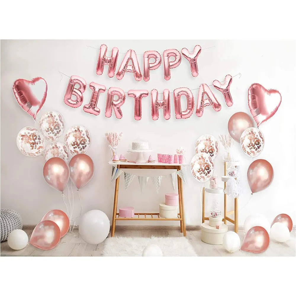 Birthday Decoration Rosegold 47 Pcs Perfect for theme party decoration