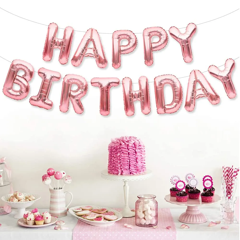 Birthday Decoration Rosegold 47 Pcs Perfect for theme party decoration