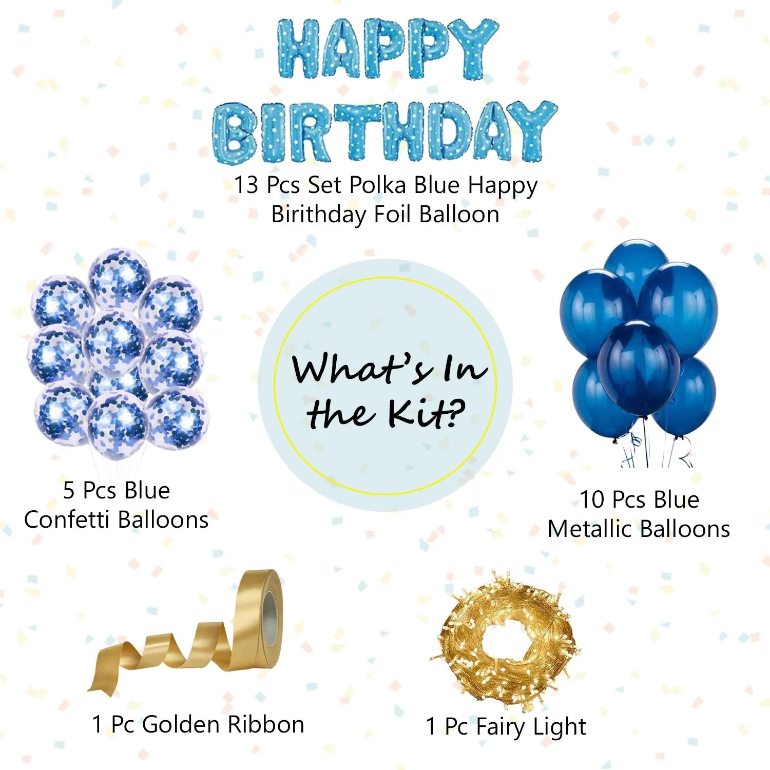Birthday Party Decoration Blue 30 Pcs