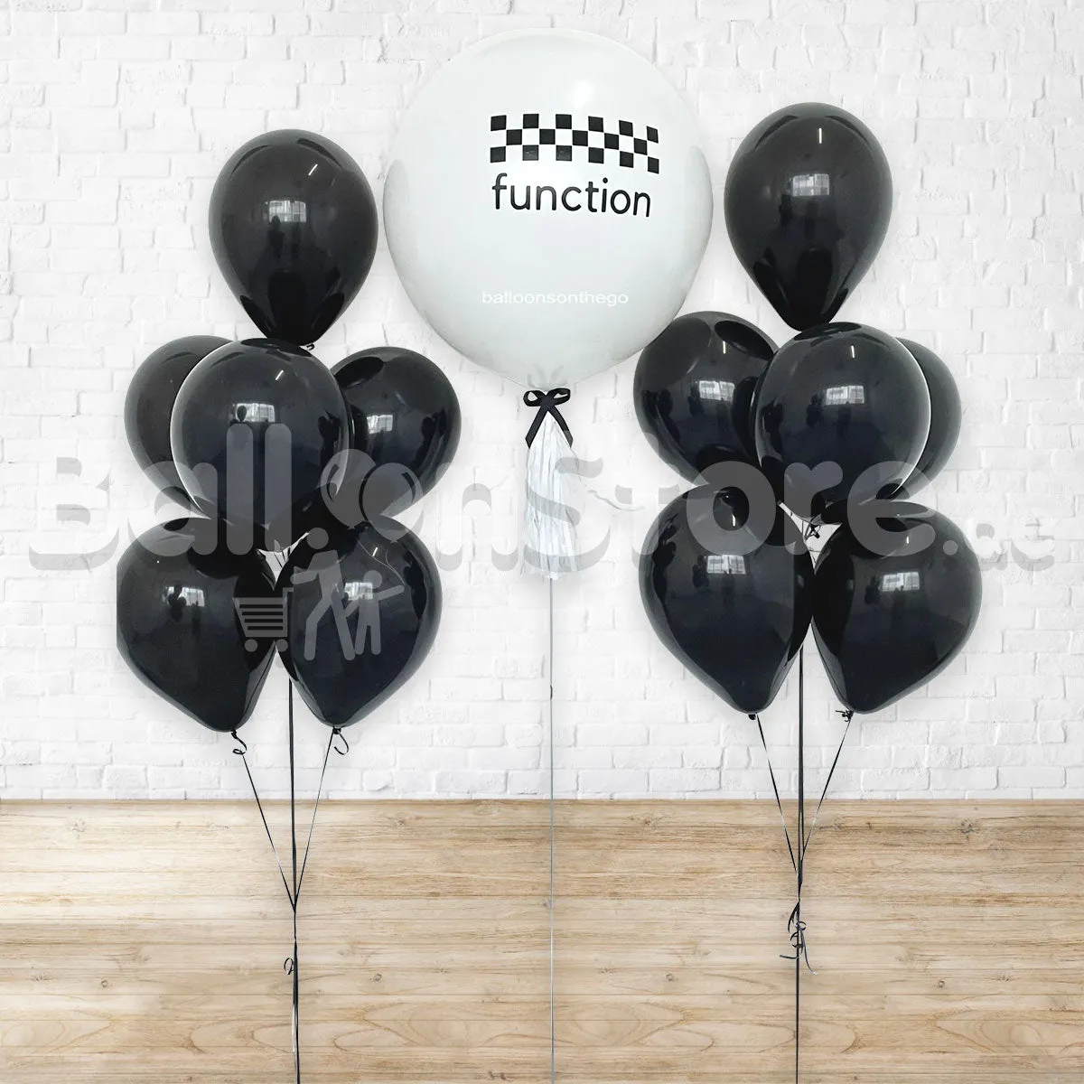 Black & White Custom Text / Personalised  Balloon Set PRE-ORDER 1DAY In Advance