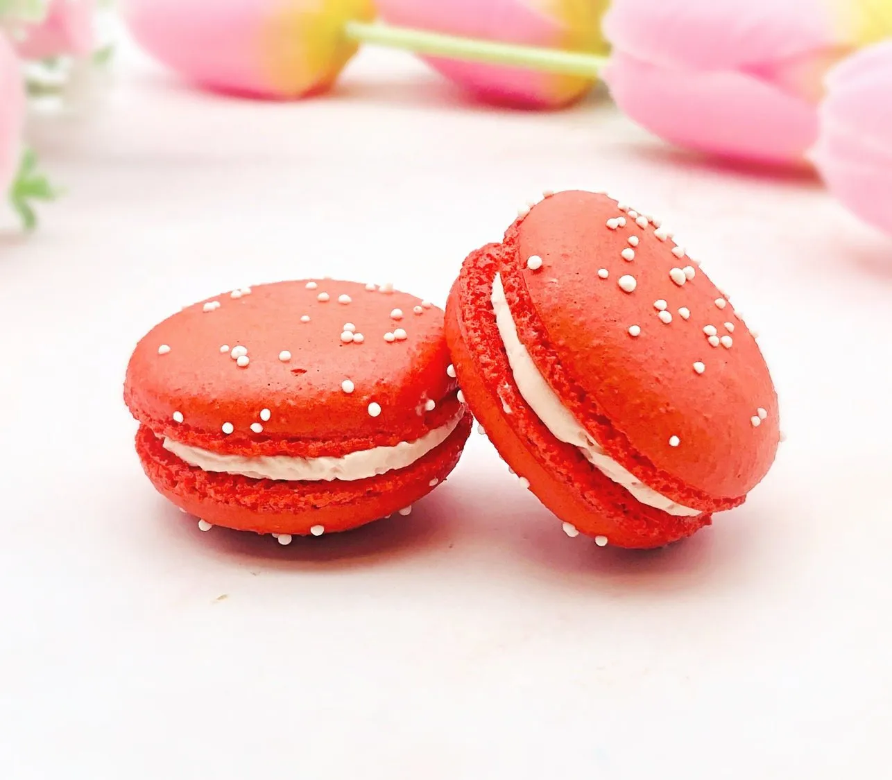 Blood Orange Macarons (6 Pack) | Ideal for celebratory events.