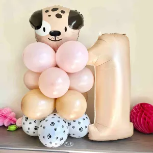 Bow Wow Puppy Balloon Towers | Pinks and Nude Colors
