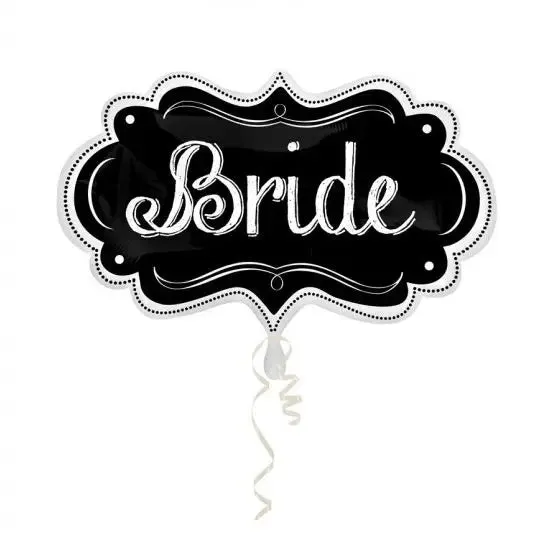 Bride Chalkboard Marquee SuperShape Foil Balloon